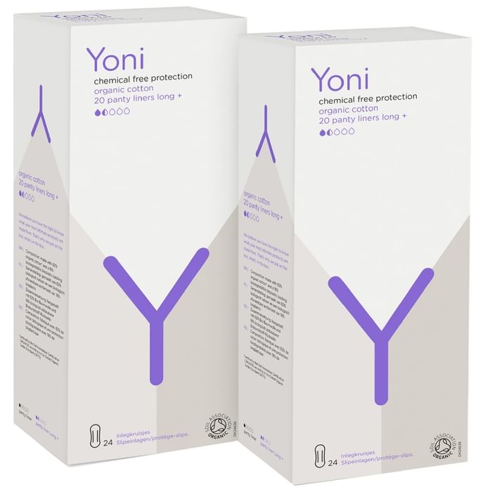 Yoni Organic Cotton 20 Panty Liners Long(20 Each) - Classic Derma