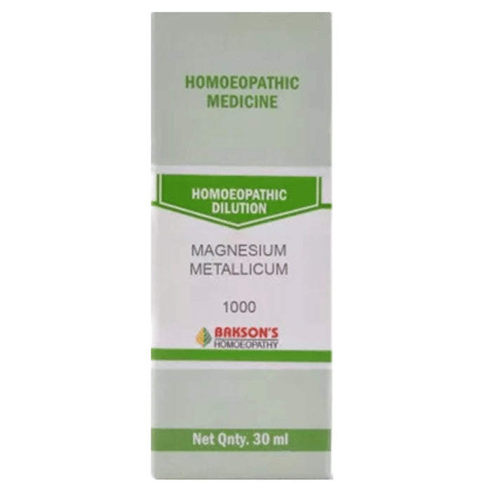 Bakson's Homeopathy Magnesium Metallicum Dilution 1000 CH - Classic Derma