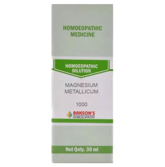 Bakson's Homeopathy Magnesium Metallicum Dilution 1000 CH - Classic Derma