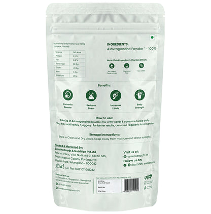 Oraah Ashwagandha Organic Powder
