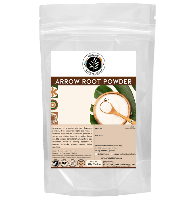 Organic Ayurvedistan Arrow Root Powder - Classic Derma