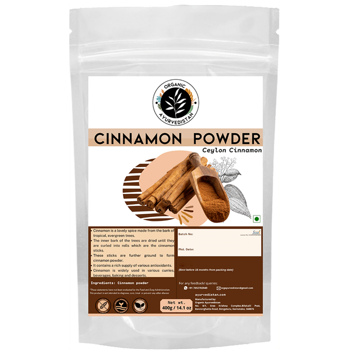 Organic Ayurvedistan Ceylon Cinnamon Powder - Classic Derma