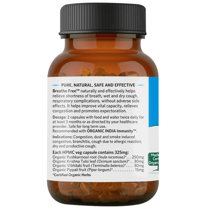 Organic India Breathe Free Veg Capsule