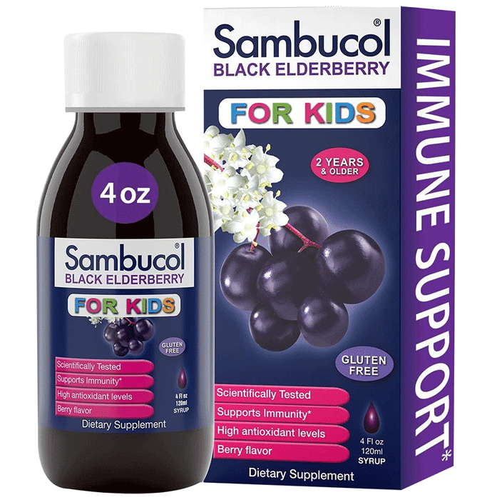 Sambucol Black Elderberry for Kids Syrup Gluten Free - Classic Derma