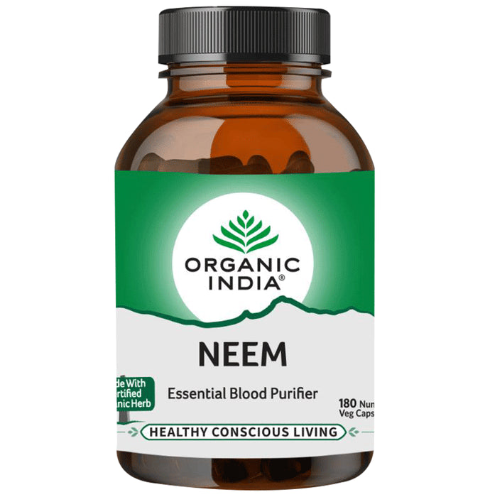 Organic India Neem Veg Capsule | Acts as Blood Purifier - Classic Derma