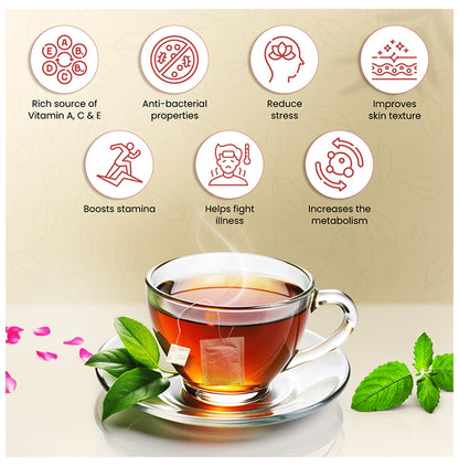 Organic Petals Naturally Sourced Green Tea Bag 2gm (15 Each) Refreshing Mint
