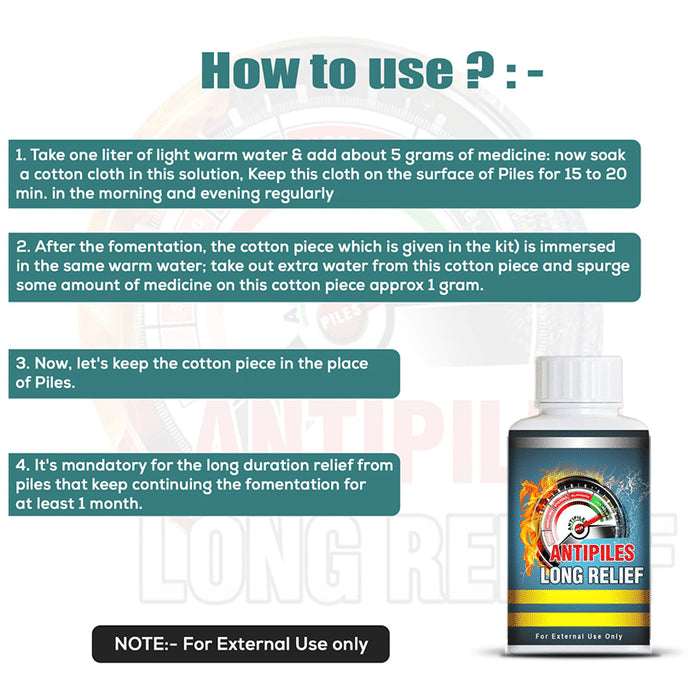 Pharma Science Antipiles Long Relief Piles Care Powder