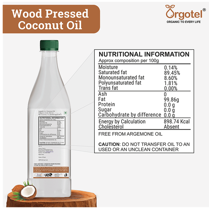 Orgotel Wood Pressed Coconut Oil
