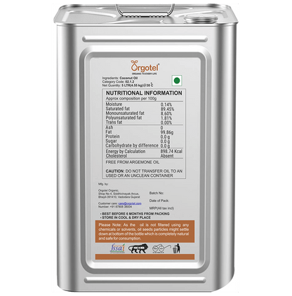 Orgotel Wood Pressed Coconut Oil