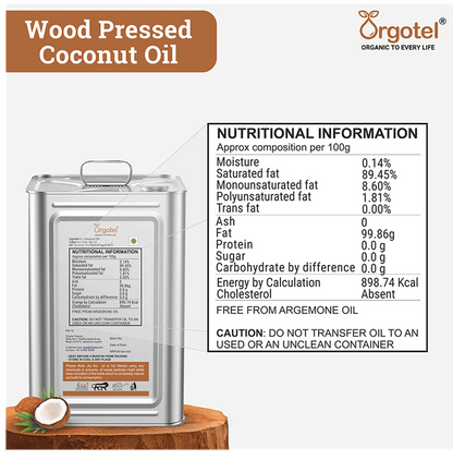 Orgotel Wood Pressed Coconut Oil