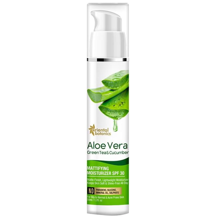Oriental Botanics Aloe Vera, Green Tea & Cucumber Mattifying Moisturizer SPF 30