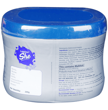 Lamino She with DHA & Vitamins for Pregnant Women | Flavour Diskette Vanilla