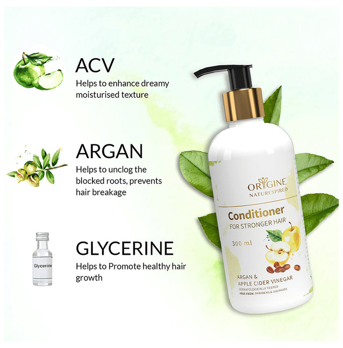 Origine Naturespired Conditioner Argan & Apple Cider Vinegar for Stronger Hair