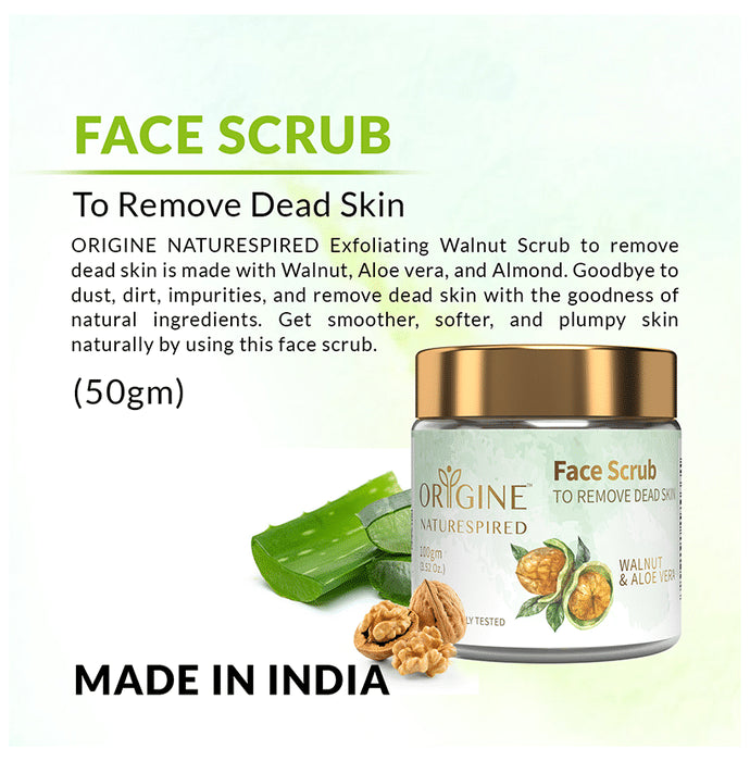 Origine Naturespired Face Scrub Walnut & Aloe Vera to Remove Dead Skin