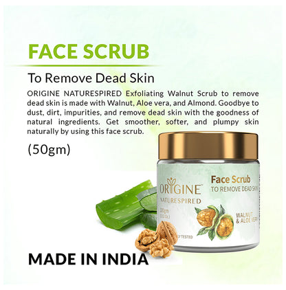 Origine Naturespired Face Scrub Walnut & Aloe Vera to Remove Dead Skin