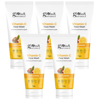 Globus Naturals Vitamin C Face Wash(75gm Each) - Classic Derma