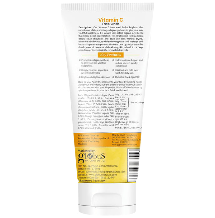 Globus Naturals Vitamin C Face Wash(75gm Each)