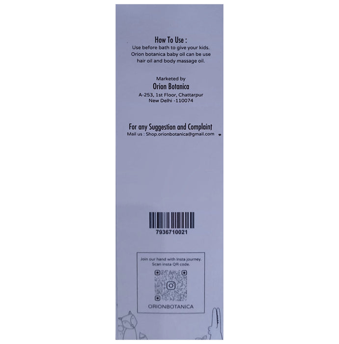 Orion Botanica Baby Hair/Body Massage Oil