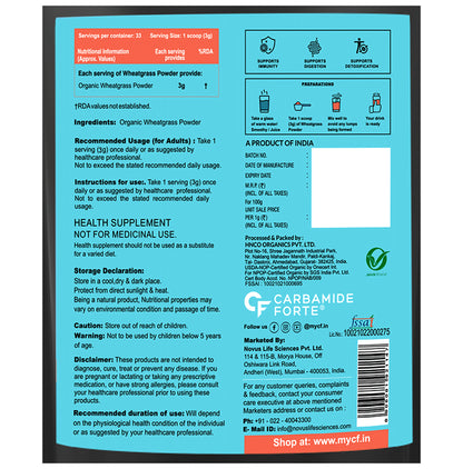 Carbamide Forte Organic Wheatgrass Powder