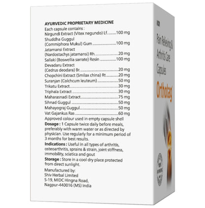 Orthotag Pain Relieving & Arthritis Care Capsule (10 Each)