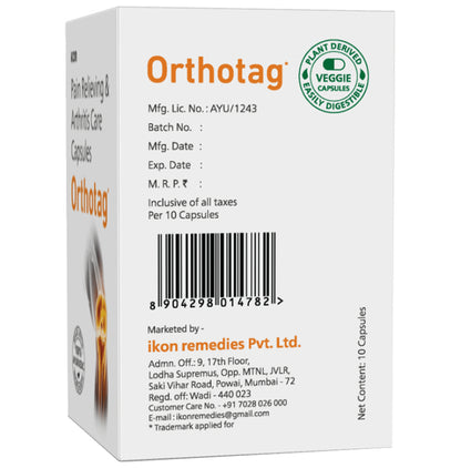 Orthotag Pain Relieving & Arthritis Care Capsule (10 Each)