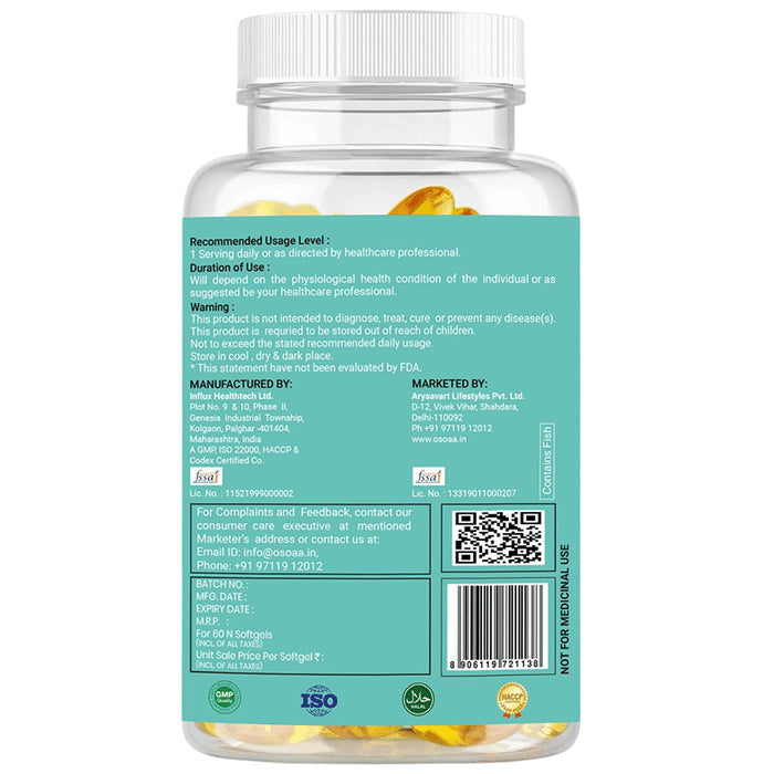OSOAA Triple Strength Omega 3 Soft Gelatin Capsule