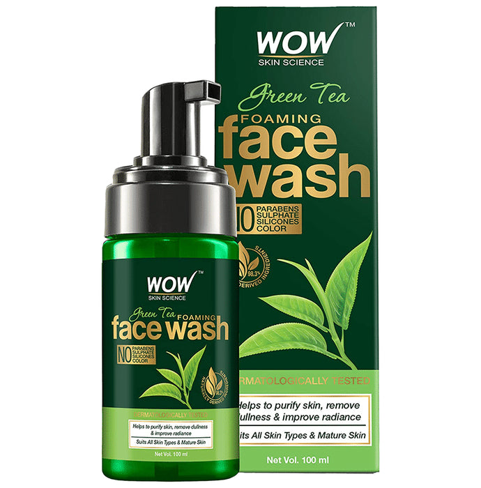 WOW Skin Science Green Tea Foaming Face Wash - Classic Derma