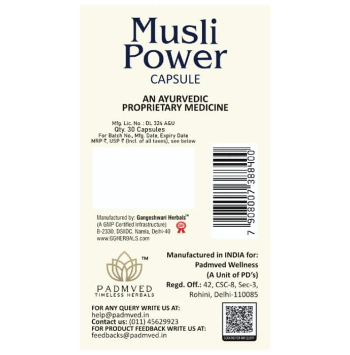Padmved Musli Power Capsule (30 Each)
