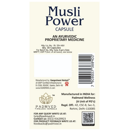 Padmved Musli Power Capsule (30 Each)