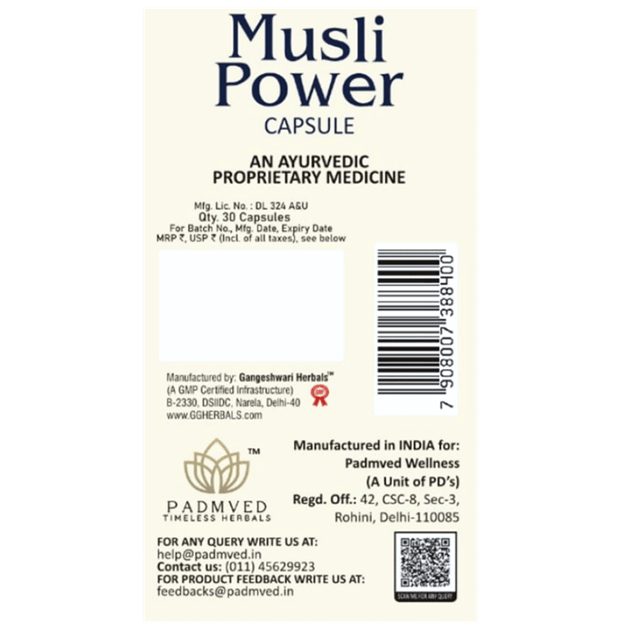Padmved Musli Power Capsule (30 Each)