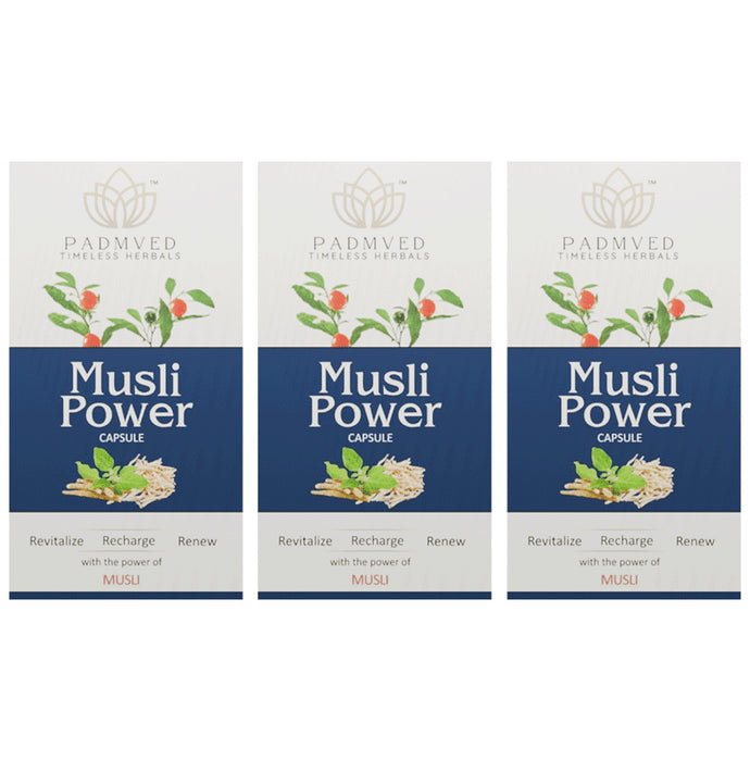 Padmved Musli Power Capsule (30 Each) - Classic Derma