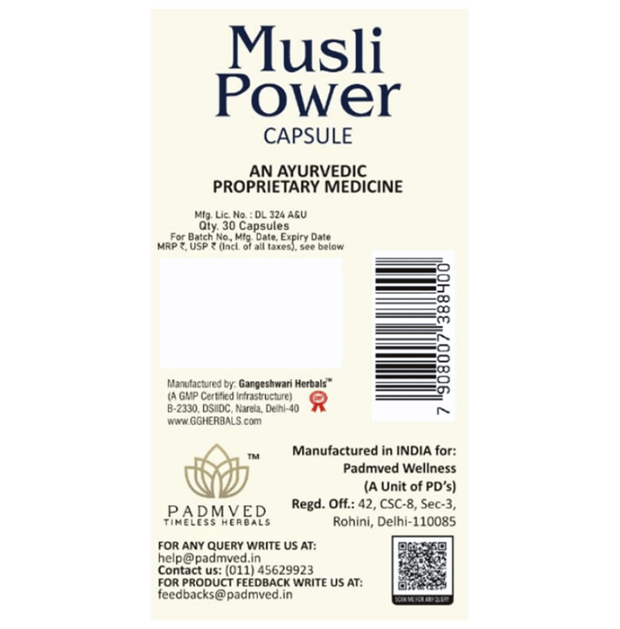 Padmved Musli Power Capsule (30 Each)