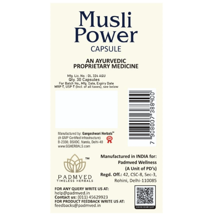 Padmved Musli Power Capsule (30 Each)