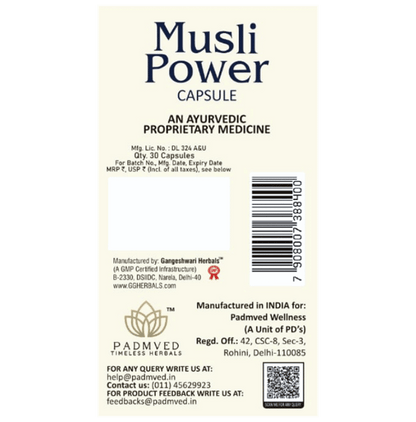Padmved Musli Power Capsule (30 Each)