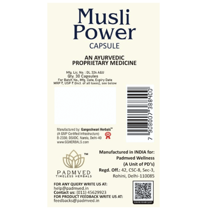 Padmved Musli Power Capsule (30 Each)