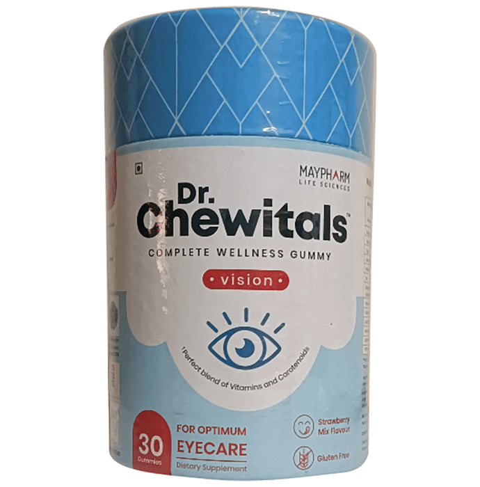 Maypharm Lifesciences Dr. Chewitals Complete Wellness Gummies Vision Strawberry Mix - Classic Derma