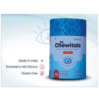 Maypharm Lifesciences Dr. Chewitals Complete Wellness Gummies Vision Strawberry Mix