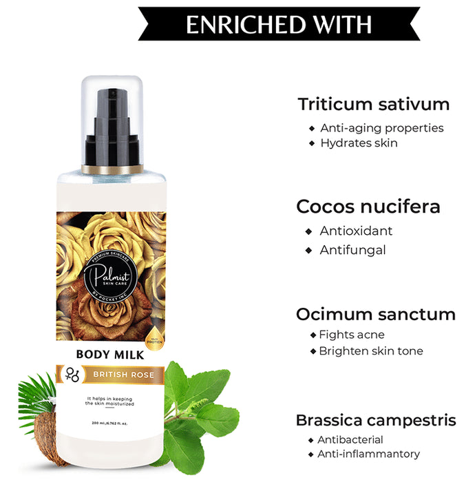 Palmist Body Milk British Rose