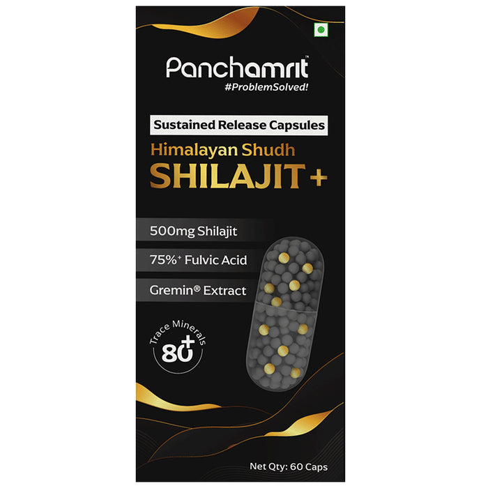 Panchamrit Himalayan Shudh Shilajit+ Sustained Release Capsule (60 Each) - Classic Derma