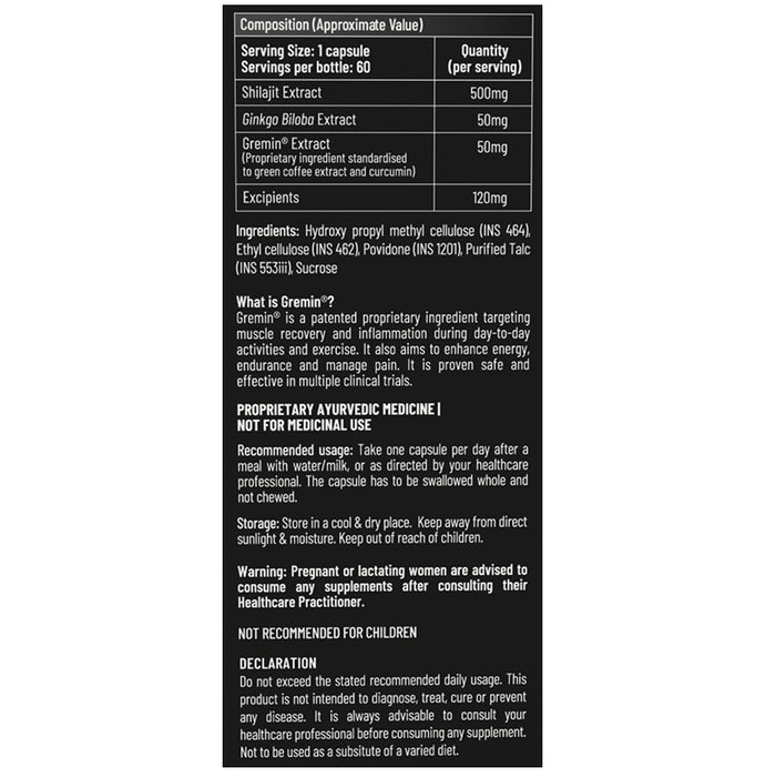 Panchamrit Himalayan Shudh Shilajit+ Sustained Release Capsule (60 Each)