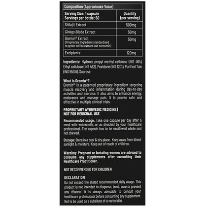 Panchamrit Himalayan Shudh Shilajit+ Sustained Release Capsule (60 Each)