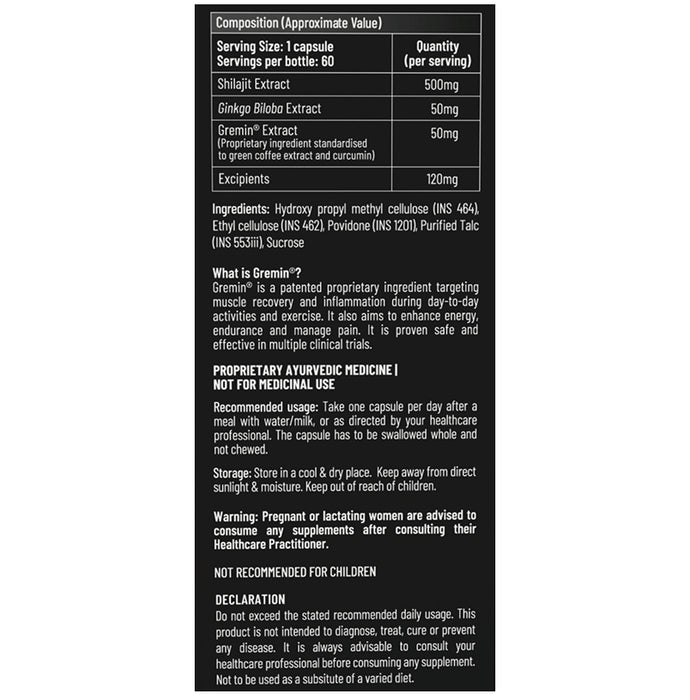 Panchamrit Himalayan Shudh Shilajit+ Sustained Release Capsule (60 Each)