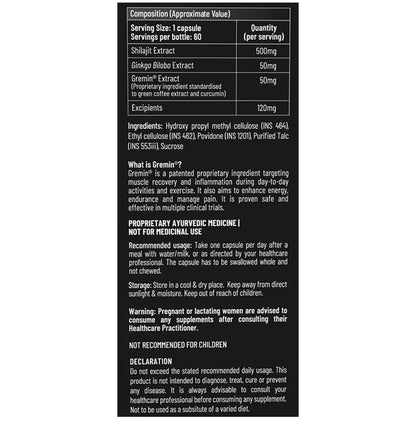 Panchamrit Himalayan Shudh Shilajit+ Sustained Release Capsule (60 Each)