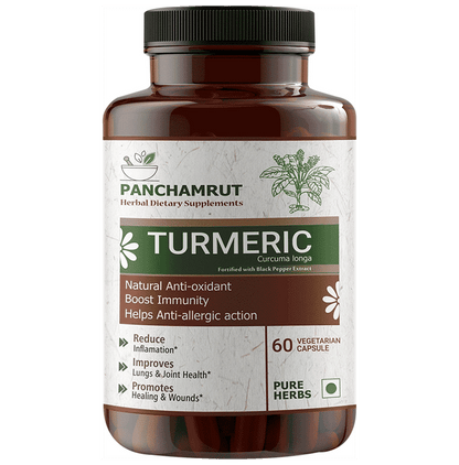 Panchamrut Herbals Turmeric Capsules - Classic Derma