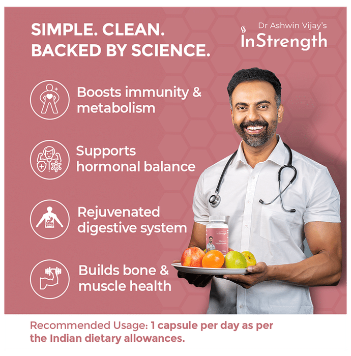 InStrength Women's Multivitamin for Metabolism, Digestion, Bones & Muscles | Capsule