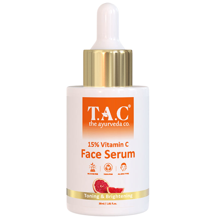 TAC The Ayurveda Co. 15% Vitamin C Face Serum for Toning & Brightening - Classic Derma
