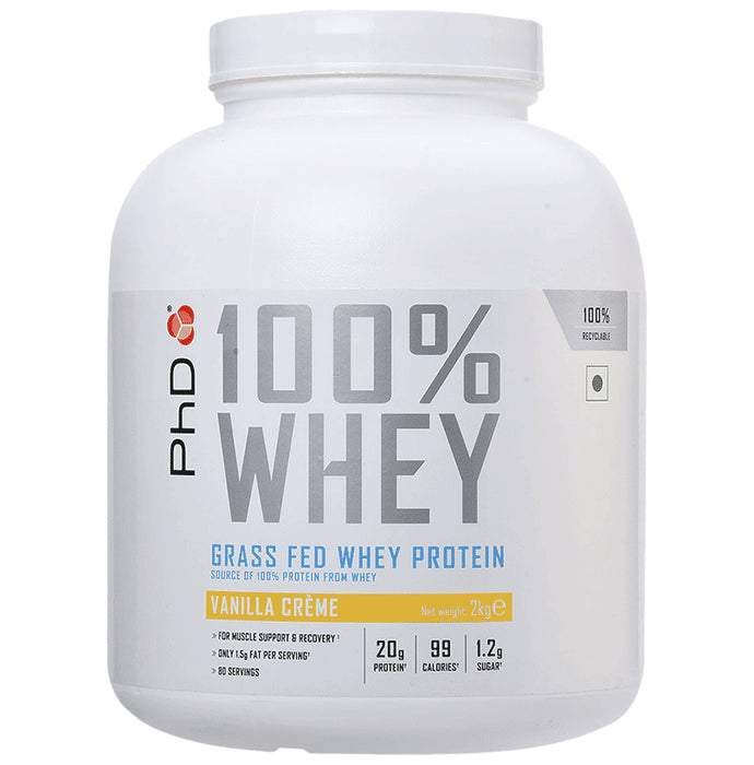 PHD 100% Grass Fed Whey Protein Vanilla - Classic Derma