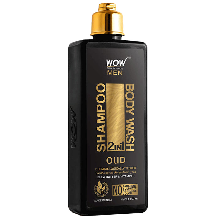 WOW Skin Science Men Oud 2 In 1 Shampoo + Body Wash - Classic Derma