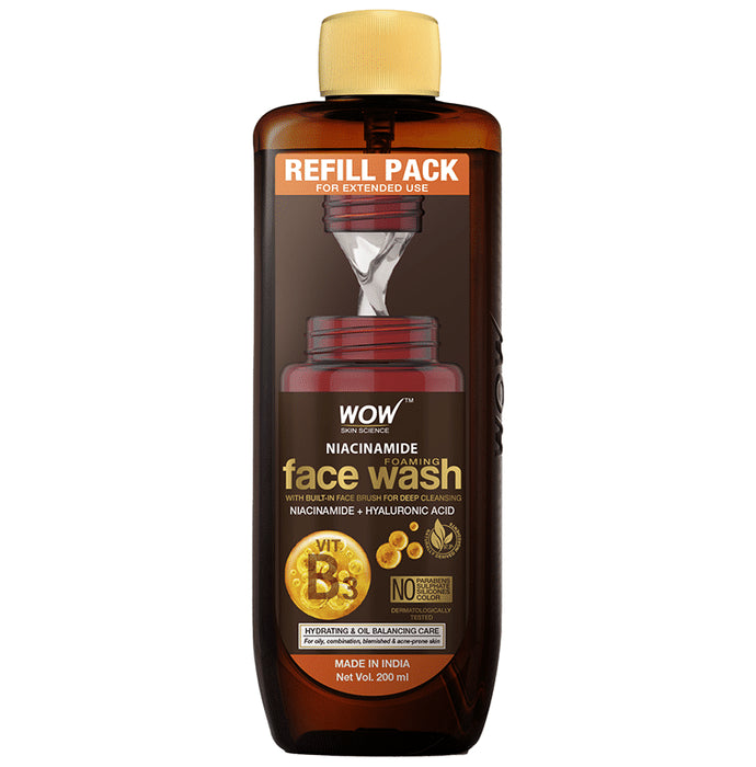 WOW Skin Science Niacinamide Foaming Face Wash Refill Pack - Classic Derma