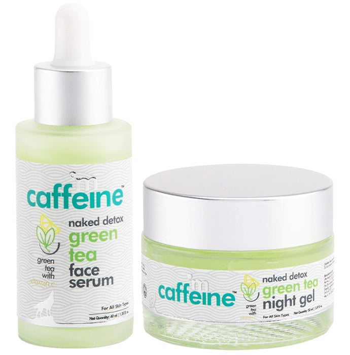 mCaffeine Green Tea Face Hydration Kit For Dull Skin - Classic Derma
